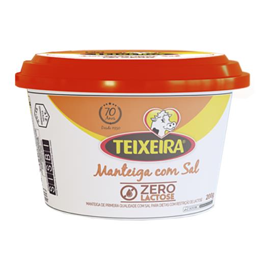 Manteiga Teixeira Zero Lactose Com Sal Pote 200g - Imagem em destaque