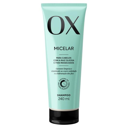 Shampoo OX Cosméticos Micelar Bisnaga 240ml - Imagem em destaque
