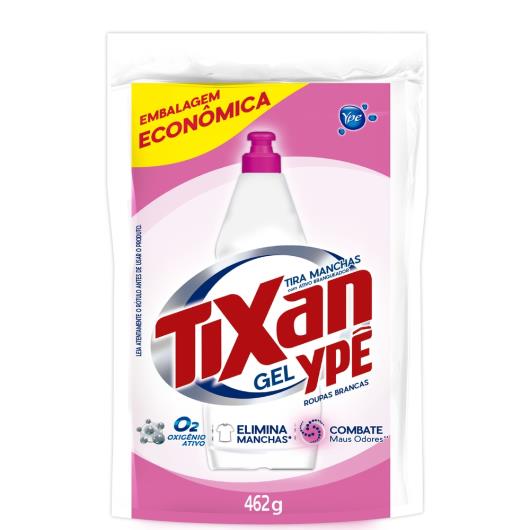 Tira Manchas Gel Tixan Ypê - Roupas Brancas Rende Até 28 Pré-Lavagens Uso Direto Na Máquina 462g Pouch - Imagem em destaque