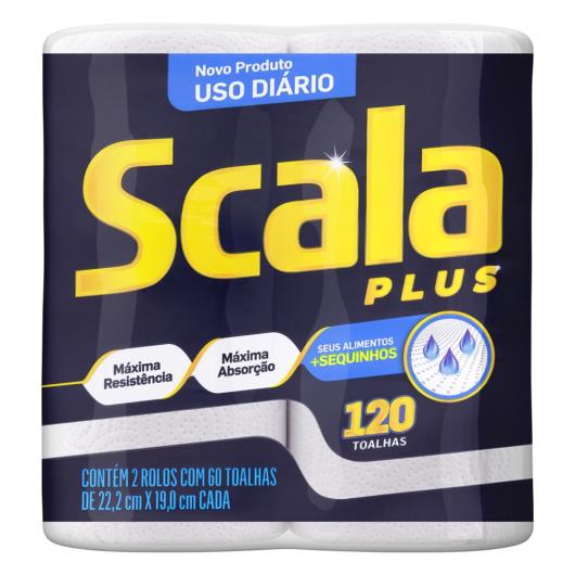 Toalha de Papel Scala Plus Pacote 2 Unidades com 60 Folhas Cada - Imagem em destaque