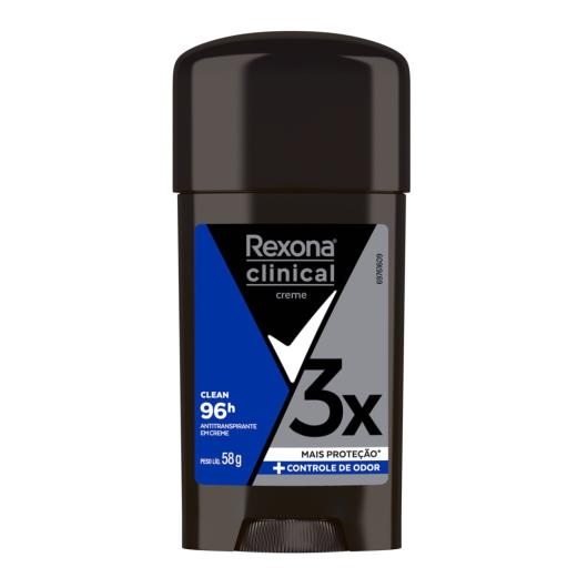 Antitranspirante Creme Clean Rexona Clinical 58g - Imagem em destaque