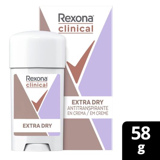 Antitranspirante Creme Extra Dry Rexona Clinical 58g - Imagem em destaque