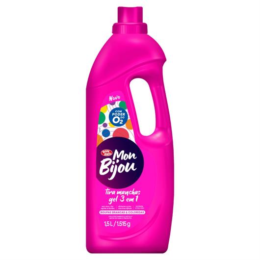 Tira-Manchas Gel Roupas Brancas e Coloridas Mon Bijou Frasco 1,5l - Imagem em destaque