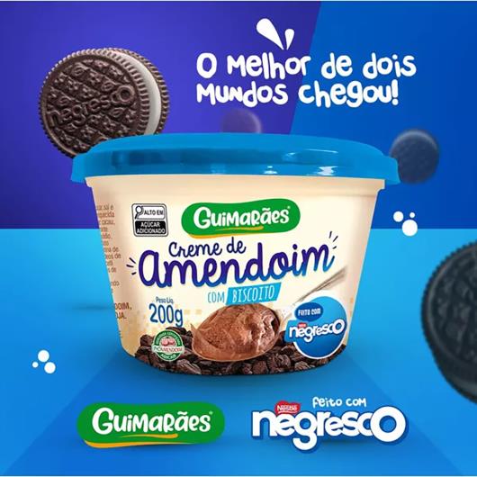 Creme de Amendoim com Biscoito Negresco Guimarães 200g - Imagem em destaque