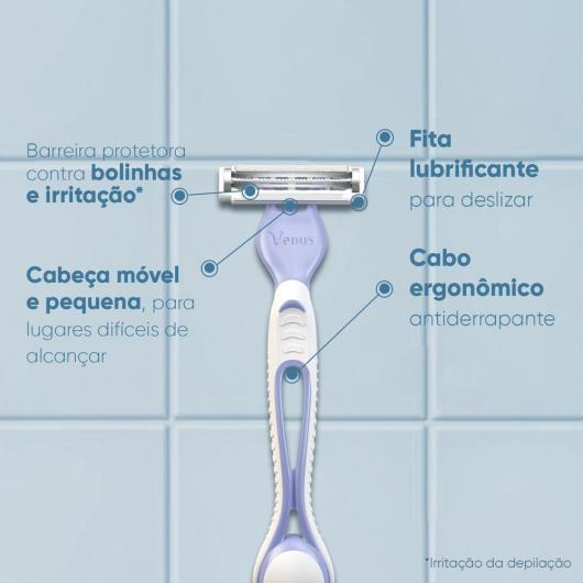 Kit 4 Aparelhos Descartáveis para Depilar Suave + 2 Íntima Gillette Venus - Imagem em destaque