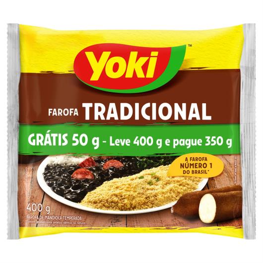 Farofa de Mandioca Tradicional Yoki Pacote Leve 400g Pague 350g - Imagem em destaque