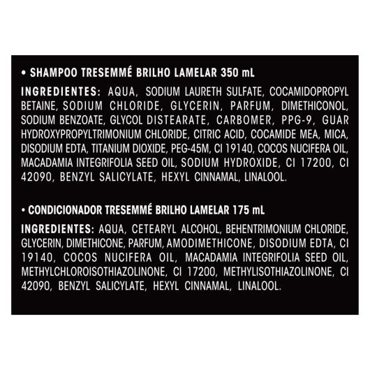 Kit Shampoo 350ml + Condicionador 175ml Tresemmé Brilho Lamelar - Imagem em destaque