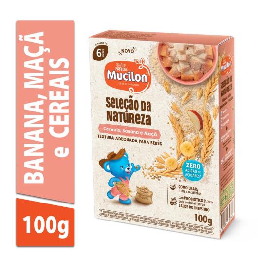 Cereal Infantil Cereais, Banana e Maçã Mucilon Seleção da Natureza Caixa 100g - Imagem em destaque