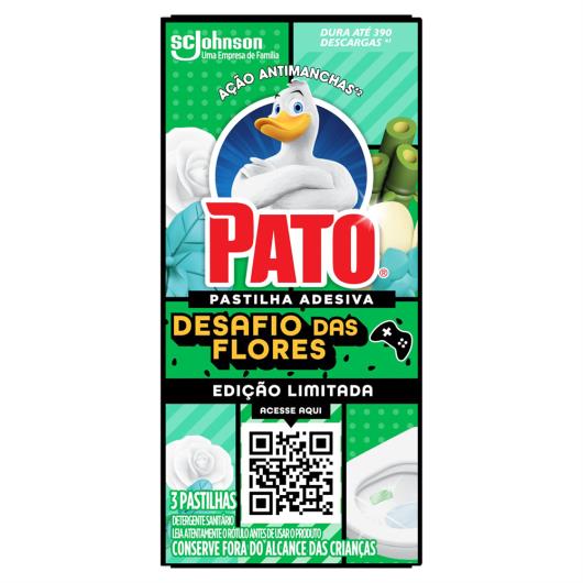 Detergente Sanitário Pastilha Adesiva Desafio das Flores Pato 3 Unidades - Imagem em destaque