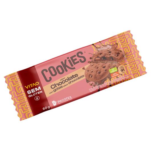 Cookies Sem Gluten Chocolate com Gotas de Chocolate Vitao 60g - Imagem em destaque