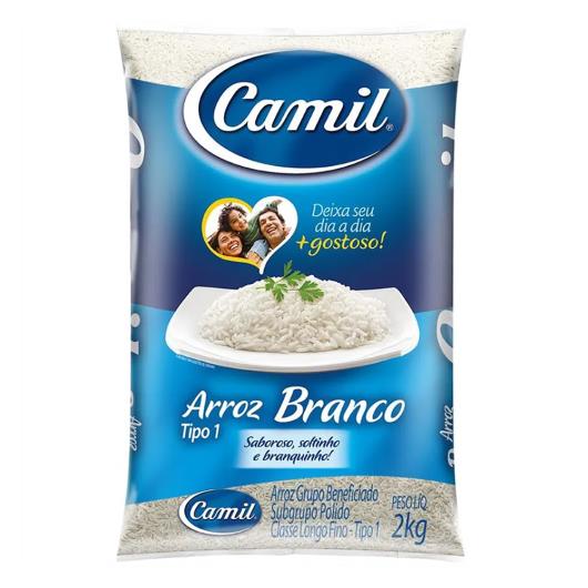 Arroz Branco Camil Tipo 1 Pacote 2kg - Imagem em destaque