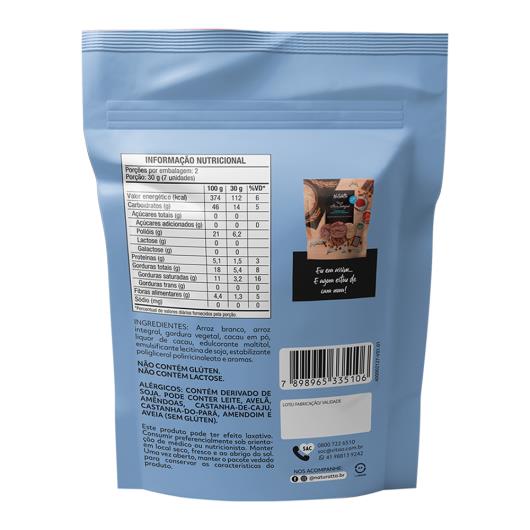 Biscoito Arroz Cobertura Chocolate Zero Açúcar Naturatta 60G - Imagem em destaque