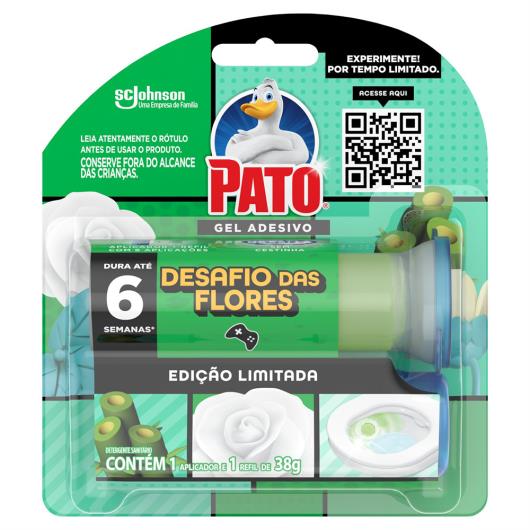 Detergente Sanitário Gel Adesivo com Aplicador Desafio das Flores Pato 38g Refil - Imagem em destaque