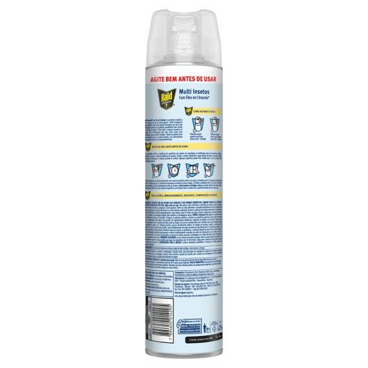 Inseticida Aerossol Multi-Insetos Óleo de Citronela Raid Essencial Frasco 420ml Spray - Imagem em destaque