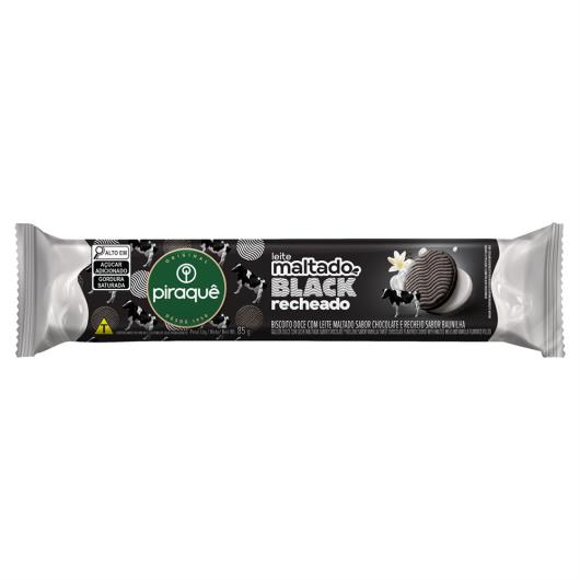 Biscoito Leite Maltado Black Recheio Baunilha Piraquê Pacote 85g - Imagem em destaque