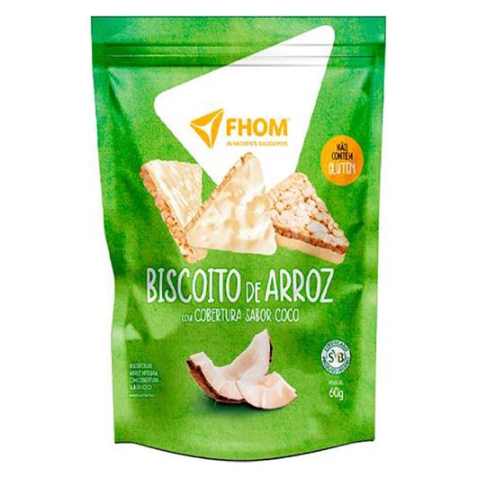 Biscoito de Arroz com Cobertura de Coco Fhom 60g - Imagem em destaque