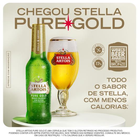 Cerveja Stella Artois Pure Gold Sem Glúten Long Neck 330ml - Imagem em destaque