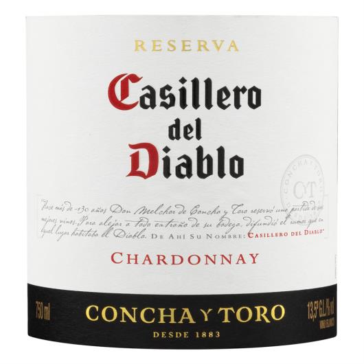 Vinho Chileno Branco Seco Reserva Casillero del Diablo Chardonnay Garrafa 750ml - Imagem em destaque