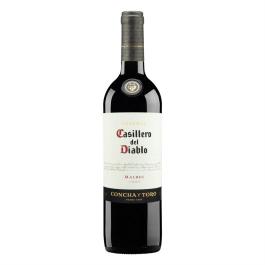 Vinho Chileno Tinto Seco Reserva Casillero del Diablo Malbec Valle Central Garrafa 750ml - Imagem em destaque