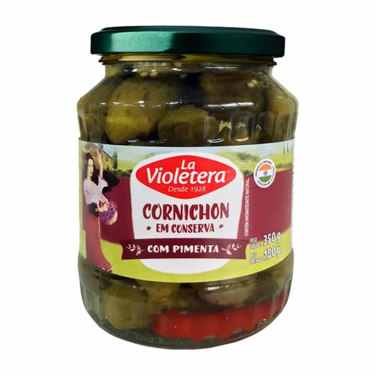 Pepino em Conserva Cornichon com Pimenta La Violetera Vidro 180g - Imagem em destaque