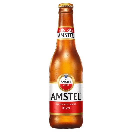 Cerveja Lager Premium Puro Malte Amstel Garrafa 355ml - Imagem em destaque
