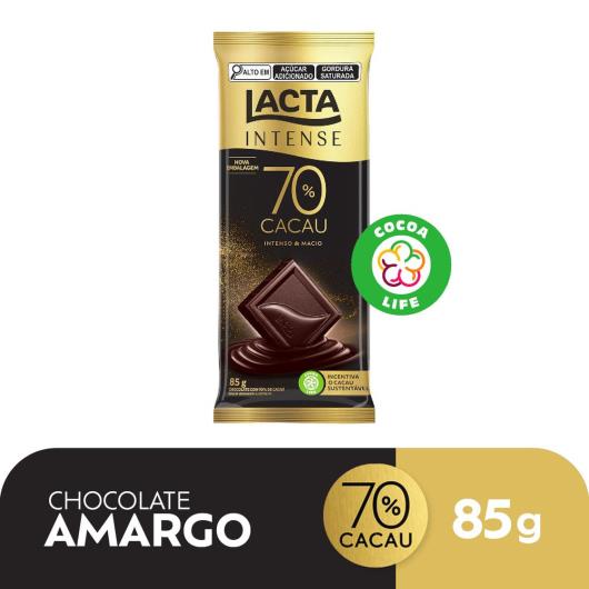 Chocolate Lacta Intense Amargo 70% Cacau Original 85g - Imagem em destaque