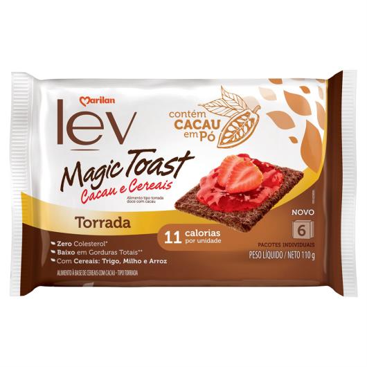 Torrada Cacau e Cereais Marilan Lev Magic Toast Pacote 110g 6 Unidades - Imagem em destaque