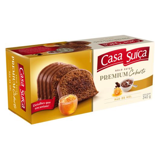 Bolo Suíço Pão de Mel Cobertura Chocolate Casa Suíça Premium Caixa 340g - Imagem em destaque