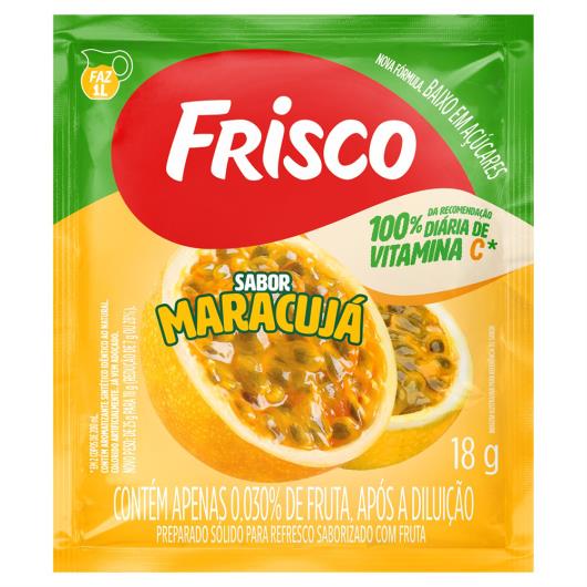 Refresco em Pó Maracujá Frisco Pacote 18g - Imagem em destaque