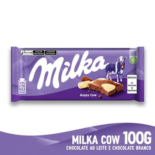 Chocolate Ao Leite E Chocolate Branco Milka 100g - Imagem em destaque