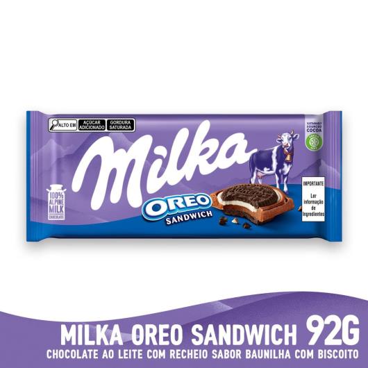Chocolate Milka Com Biscoito Oreo 92G - Imagem em destaque