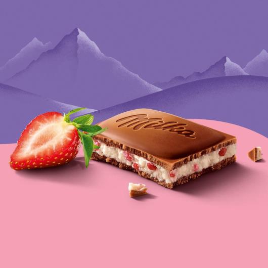 Chocolate Milka Strawberry 100g - Imagem em destaque