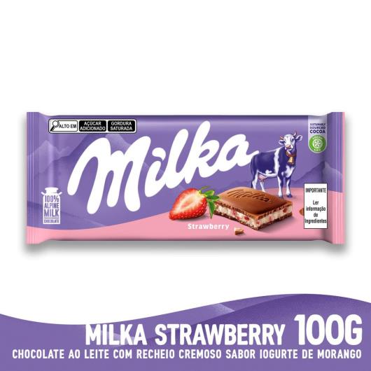 Chocolate Milka Strawberry 100g - Imagem em destaque