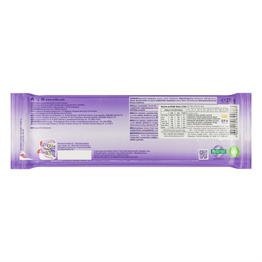 Chocolate ao Leite Alpine Milk Milka Pacote 270g - Imagem em destaque