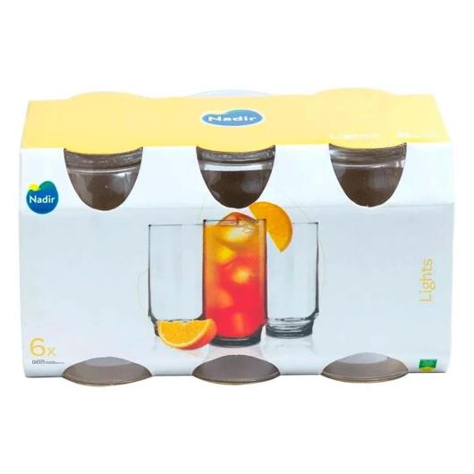 Conjunto Copo de Vidro Nadir Lights 6x300ml - Imagem em destaque