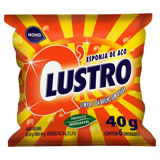 Esponja Aço Q'Lustro 40g 6 Unidades - Imagem em destaque