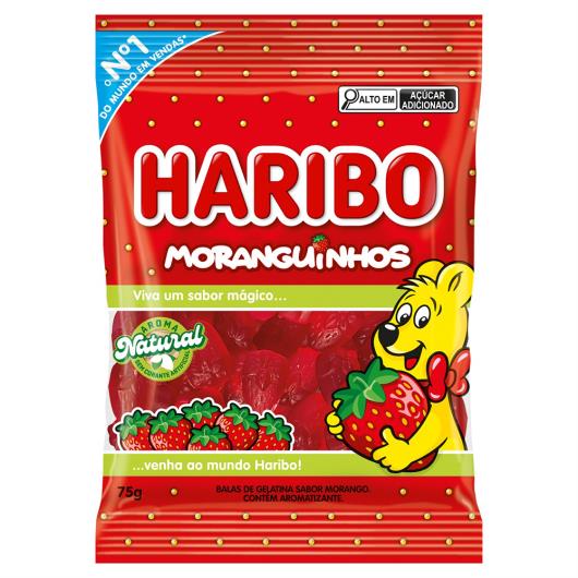 Bala de Gelatina Moranguinhos Haribo Pacote 75g - Imagem em destaque