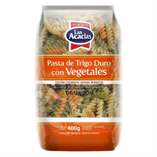 Macarrão de Sêmola de Trigo Durum com Vegetais Fusilli Las Acacias Pacote 400g - Imagem em destaque