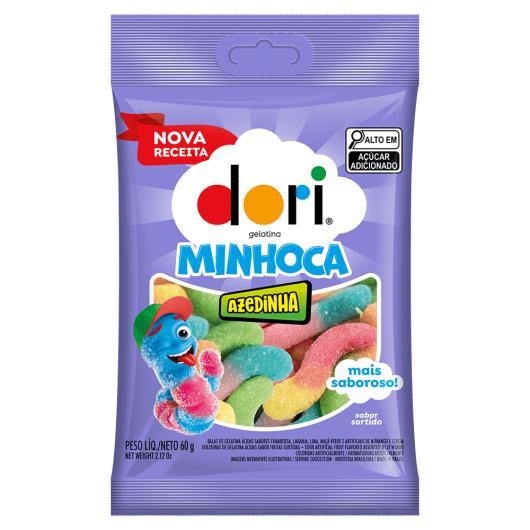 Bala de Gelatina Minhocas Ácidas Dori Pacote 60g - Imagem em destaque