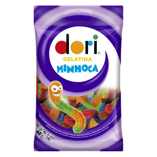 Bala de Gelatina Sortidos de Frutas Minhoca Dori Pacote 60g - Imagem em destaque
