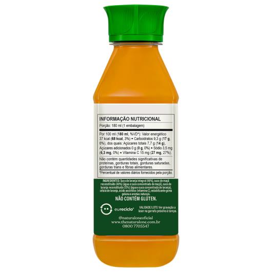 Suco Misto The Natural One Laranja e Maçã Ambiente Garrafa 180ml - Imagem em destaque