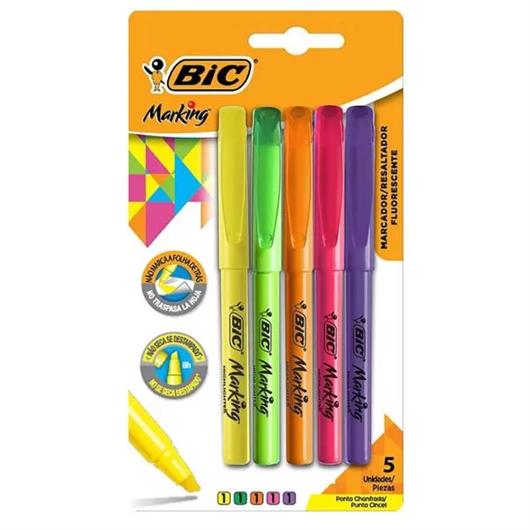 Marcador sortido Bic Marking 5 Unidades - Imagem em destaque
