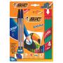 Kit 12 Lápis de Cor Evolution + 1 Borracha + 1 Apontador + 2 Canetas 1,0mm Ponta Média Dura+ Bic Grátis 4 Lápis Pretos