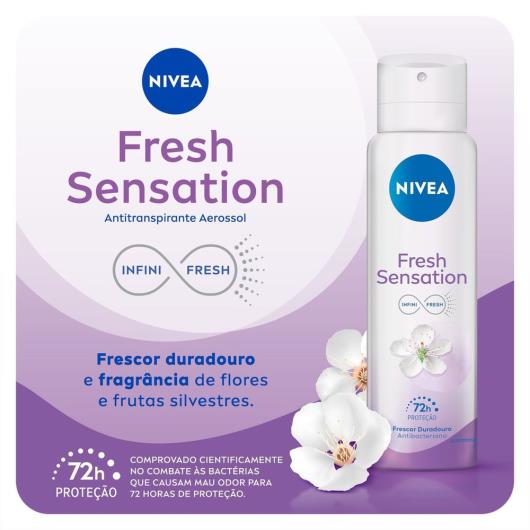 NIVEA Desodorante Antitranspirante Aerossol Fresh Sensation 150ml - Imagem em destaque