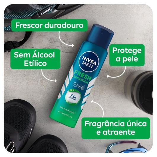 NIVEA MEN Desodorante Antitranspirante Aerossol Fresh Sensation 150ml - Imagem em destaque