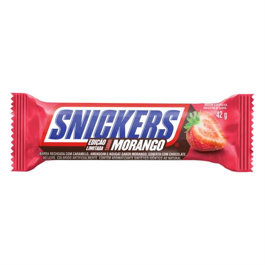 Chocolate Snickers Edição Limitada Morango 42g - Imagem em destaque