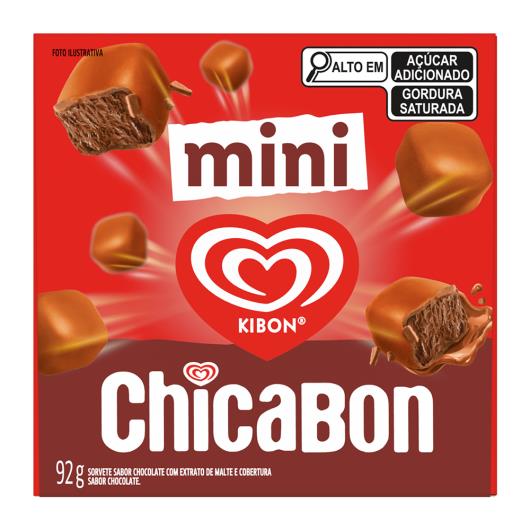 Mini Sorvete Chicabon Cobertura Chocolate Kibon Caixa 92g - Imagem em destaque
