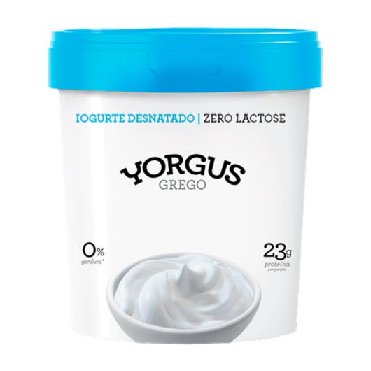 Iogurte Desnatado Grego Natural Zero Lactose Yorgus Pote 500g - Imagem em destaque