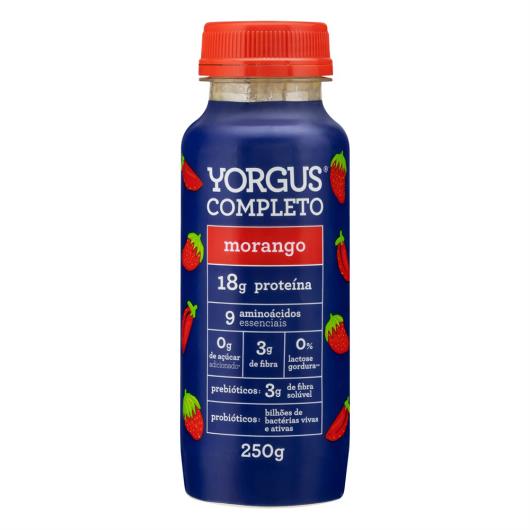 Iogurte Desnatado Morango Zero Lactose Yorgus Completo Frasco 250g - Imagem em destaque