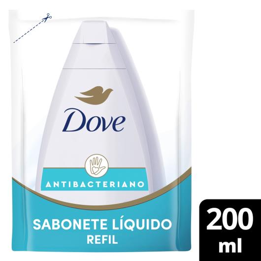 Sabonete Líquido Antibacteriano Dove Cuida & Protege Sachê 200ml Refil - Imagem em destaque